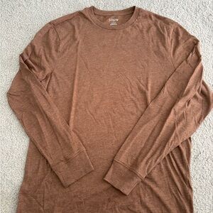 J. Crew Men's Cocoa Long Sleeve Tee